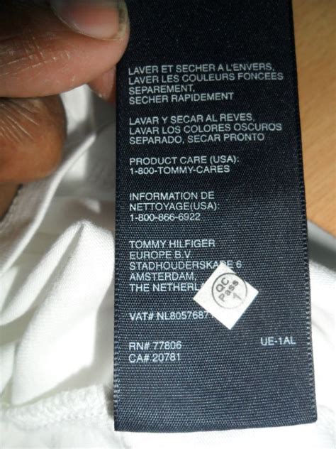 tommy hilfiger washing labels